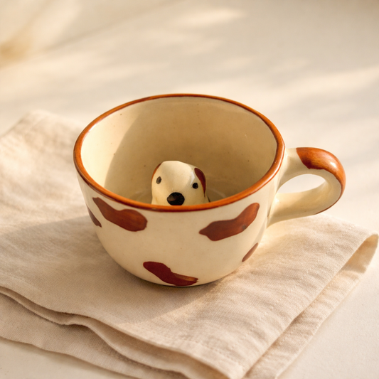 WarmHearth Cute 3D Dog Ceramic Coffee Ceramic Coffee Mug