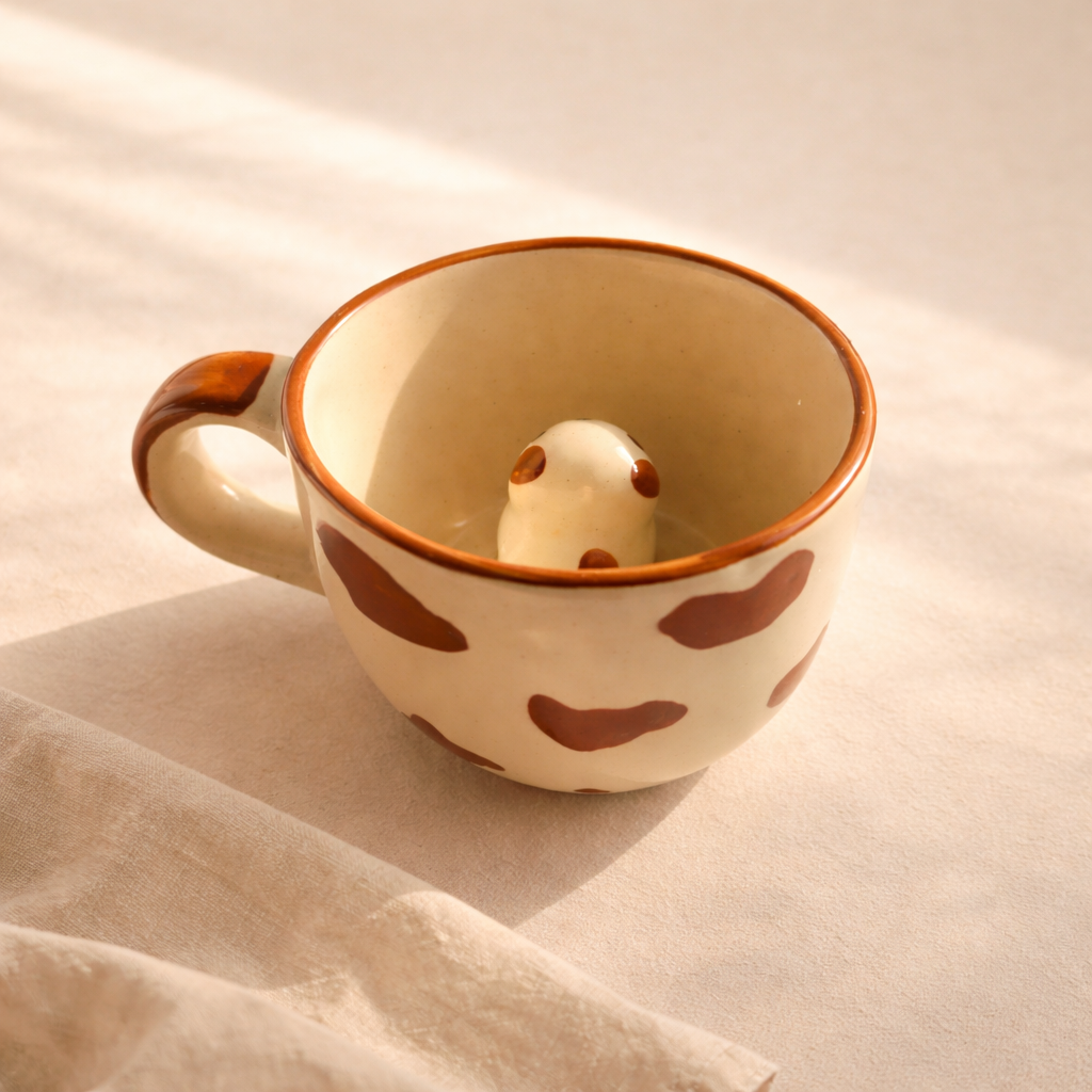 WarmHearth Cute 3D Dog Ceramic Coffee Ceramic Coffee Mug